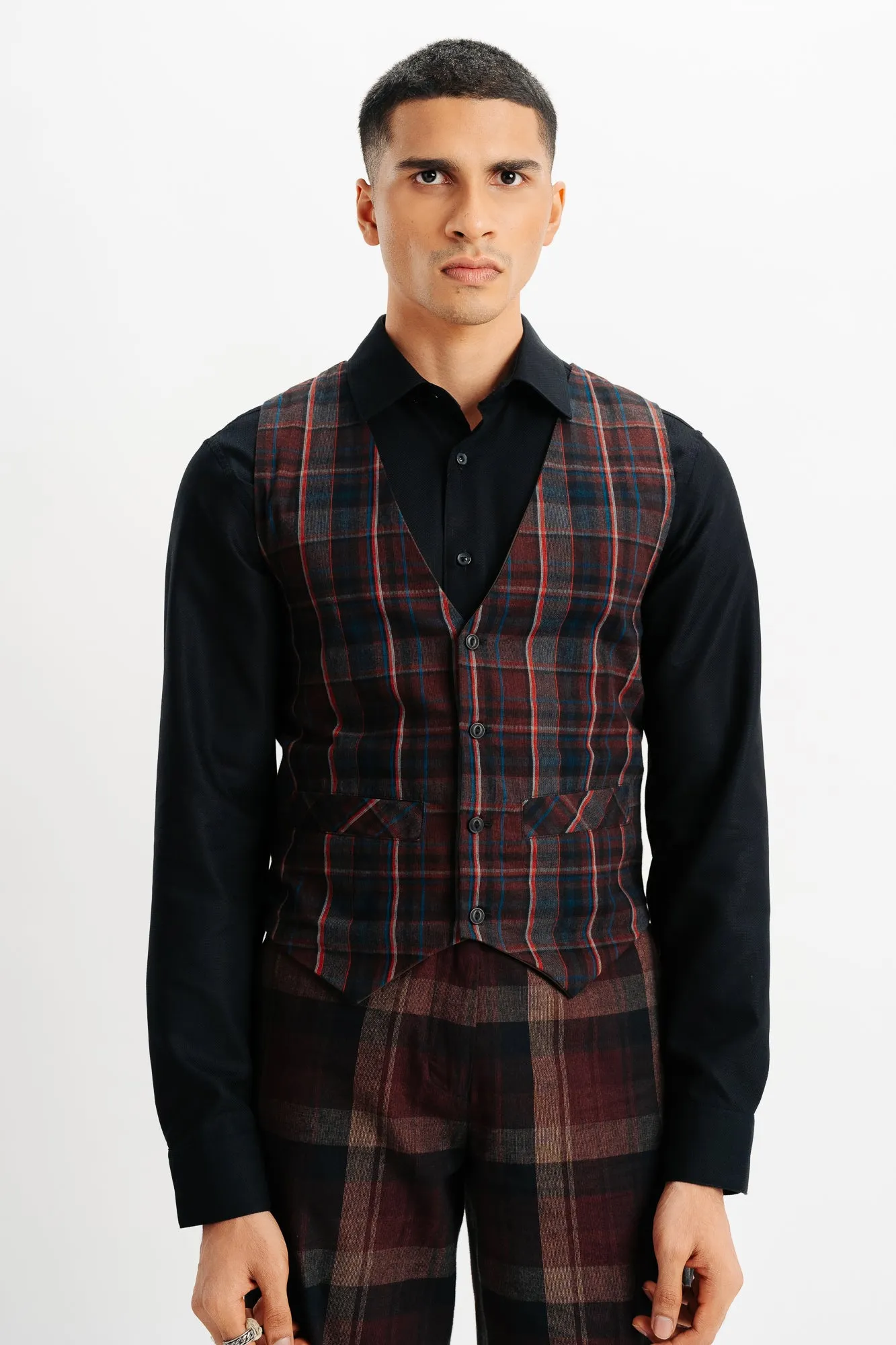 Plaid Men's Vest