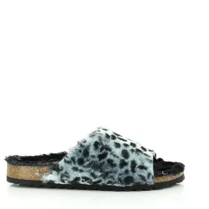 Plakton 103036 Blue Leopard Fur Slides
