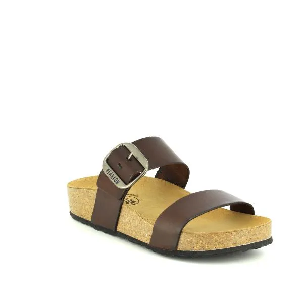 Plakton 343004 Walnut Two Strap Sandals