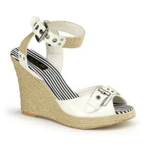 Pleaser TOOT09 White Patent Sexy Shoes Discontinued Sale Stock