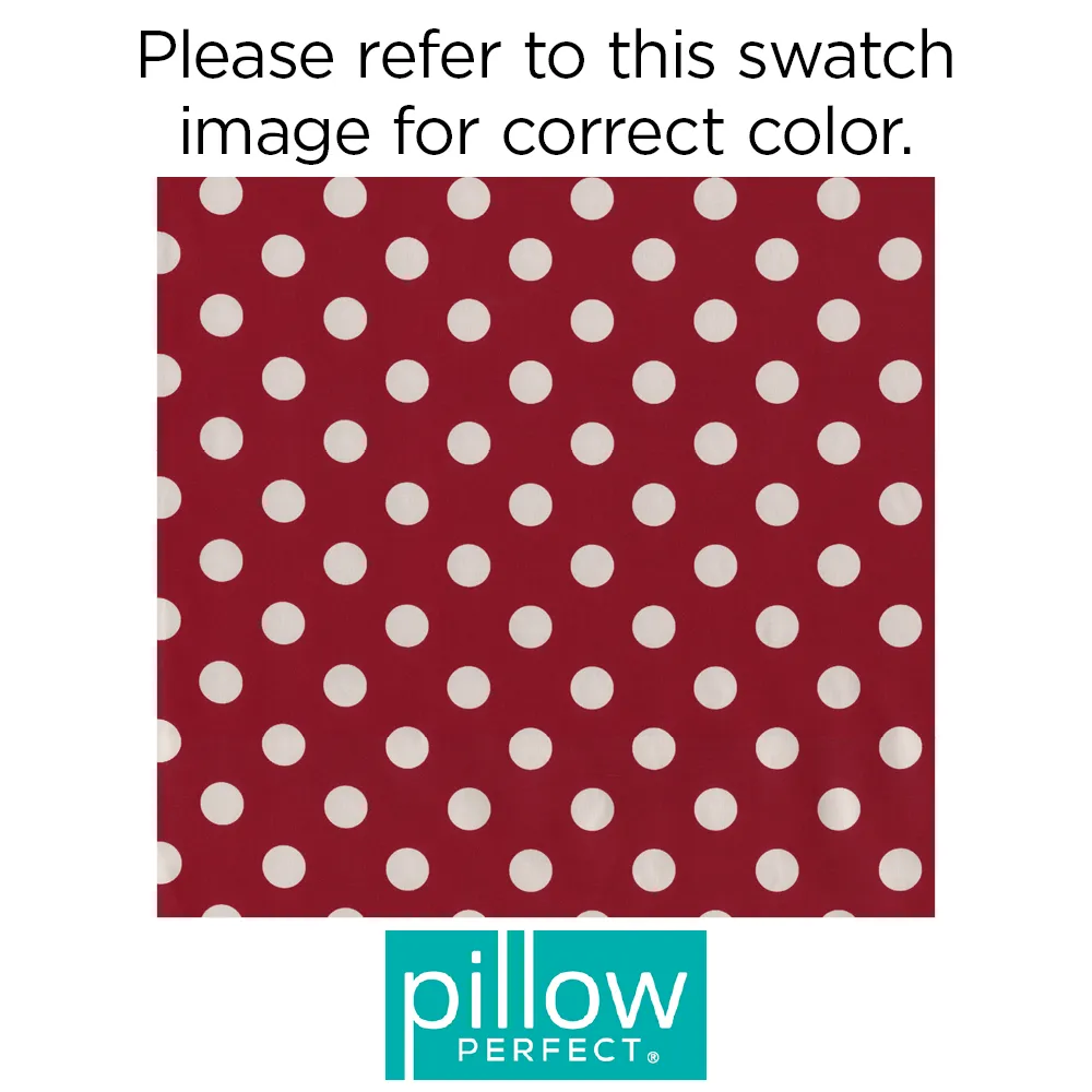Polka Dot Red Bench Cushion