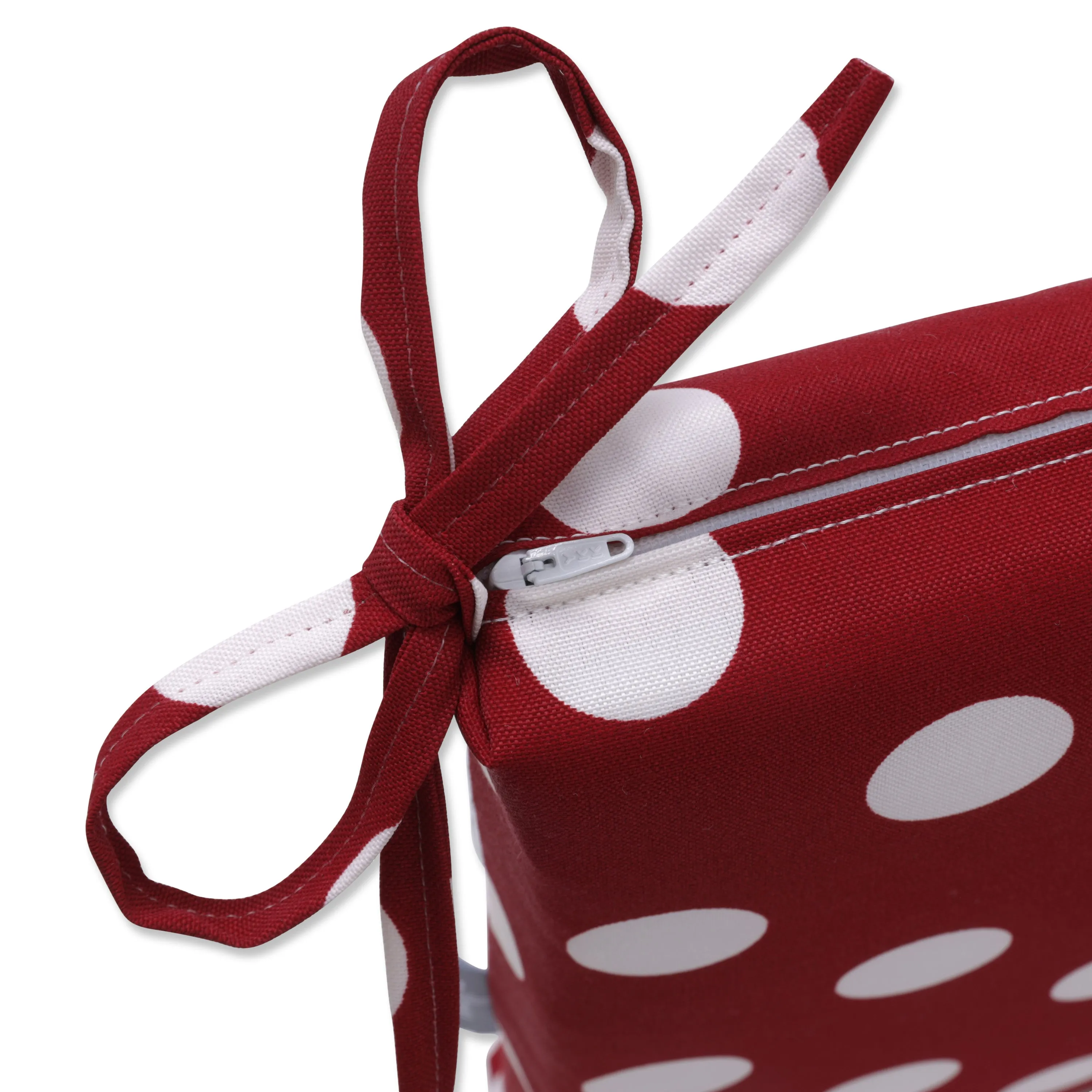 Polka Dot Red Bench Cushion