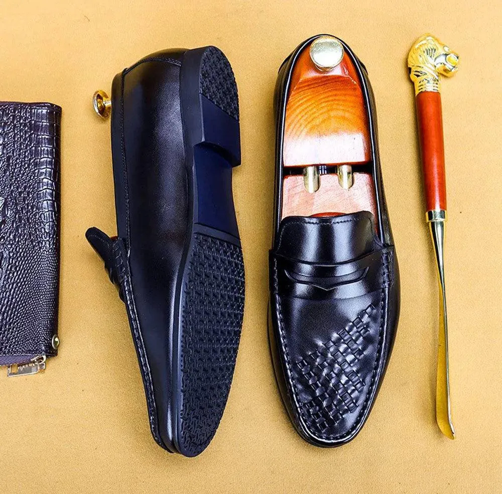 Preorder Men's Driving Leather Shoes, Men Casual Loafer Shoes