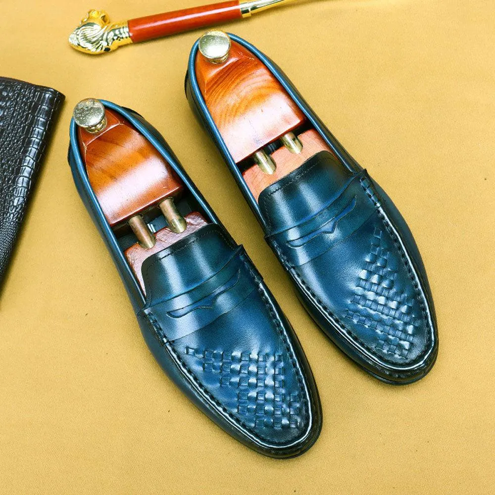 Preorder Men's Driving Leather Shoes, Men Casual Loafer Shoes