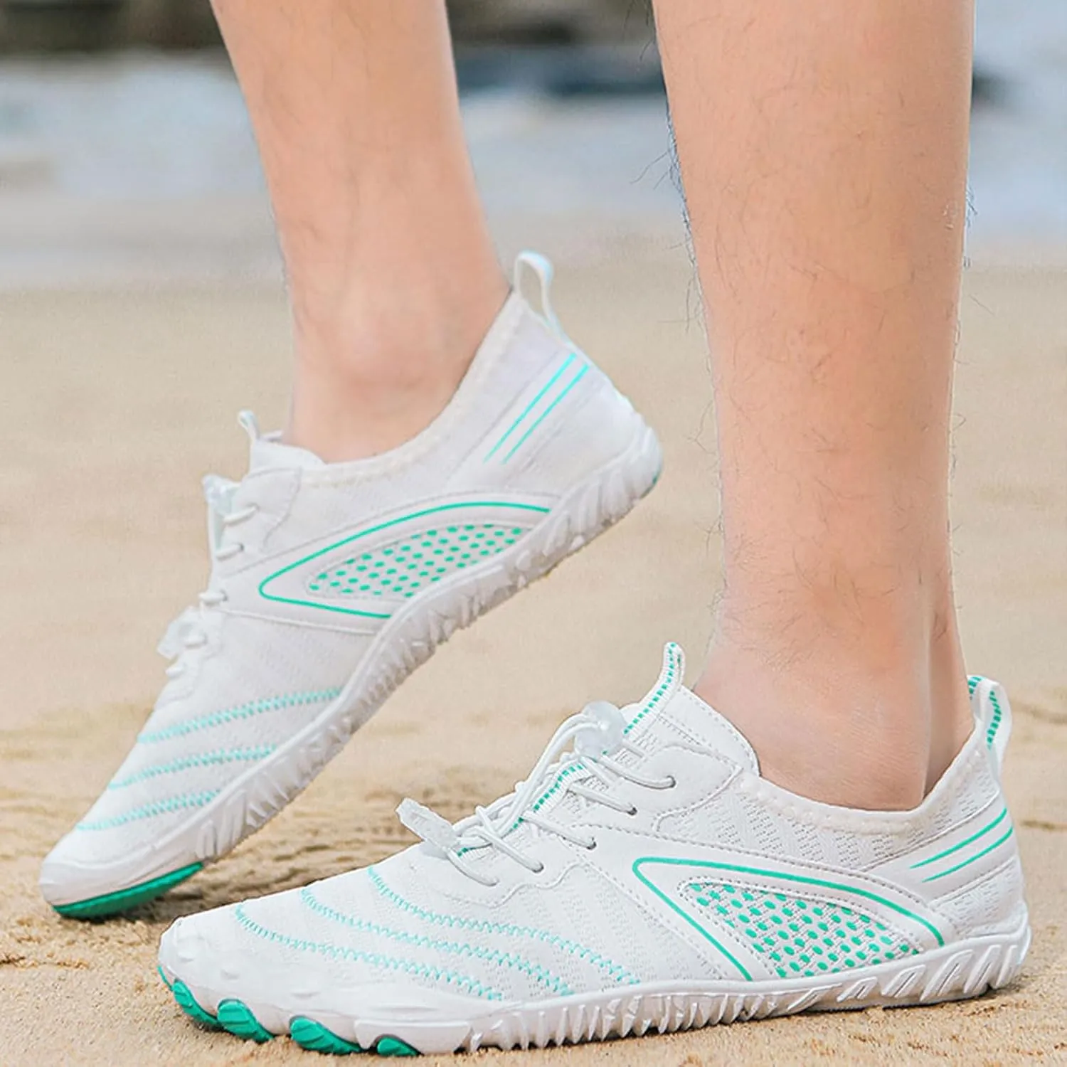 Pro Barefoot Shoes with Wide Toe Comfortable Breathable Footwear Shoes Hike Non-Slip Aqua Beach Quick-Dry Sneakers for Swimming Kayaking Surfing Boating Fishing Diving