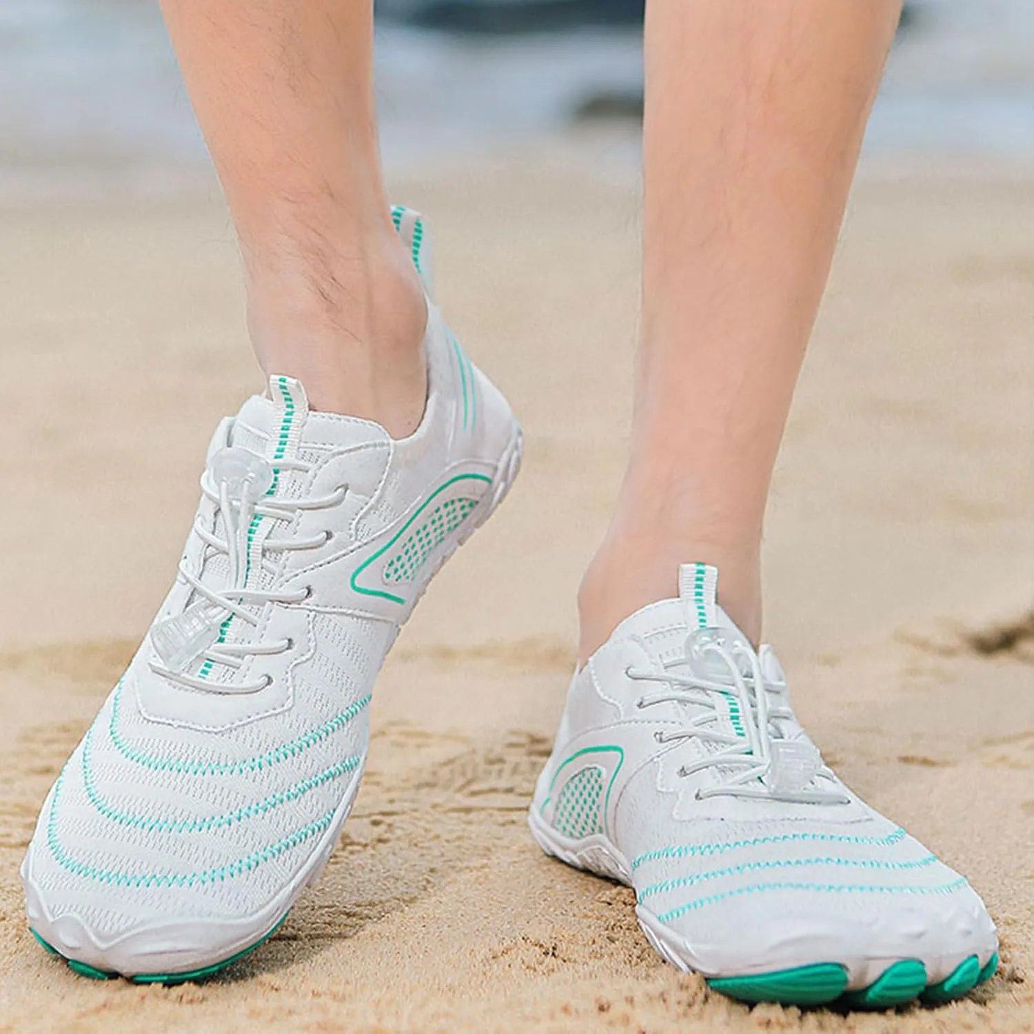 Pro Barefoot Shoes with Wide Toe Comfortable Breathable Footwear Shoes Hike Non-Slip Aqua Beach Quick-Dry Sneakers for Swimming Kayaking Surfing Boating Fishing Diving