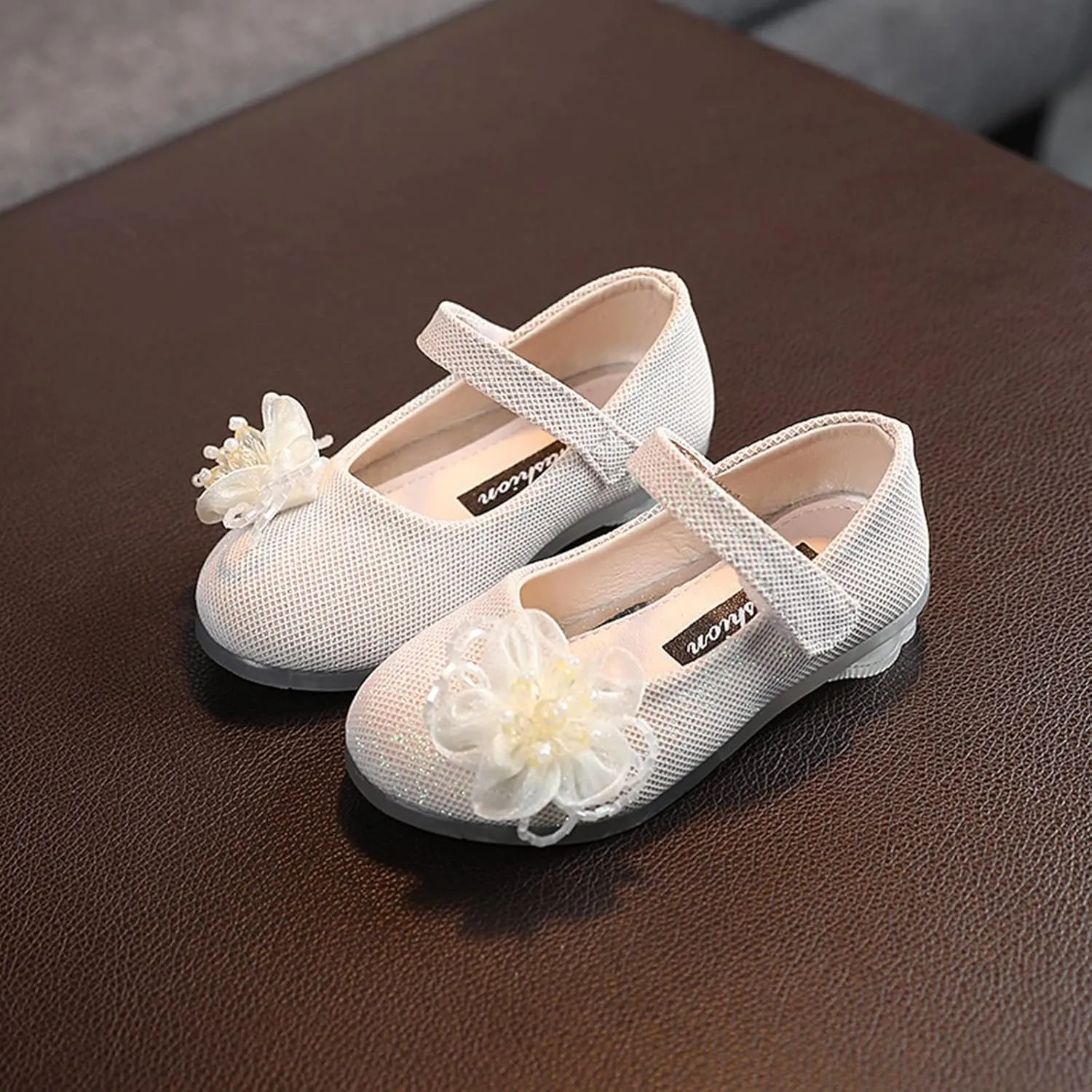Protective Sandals Toddler Girl Girls Sandals Children Shoes Pearl Flower Princess Shoes Slides Shoes Toddlers