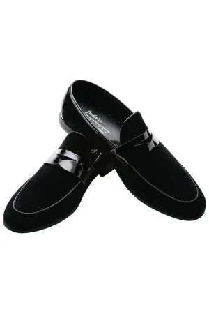 "New Yorker" Black Suede Frederico Leone Tuxedo Shoes