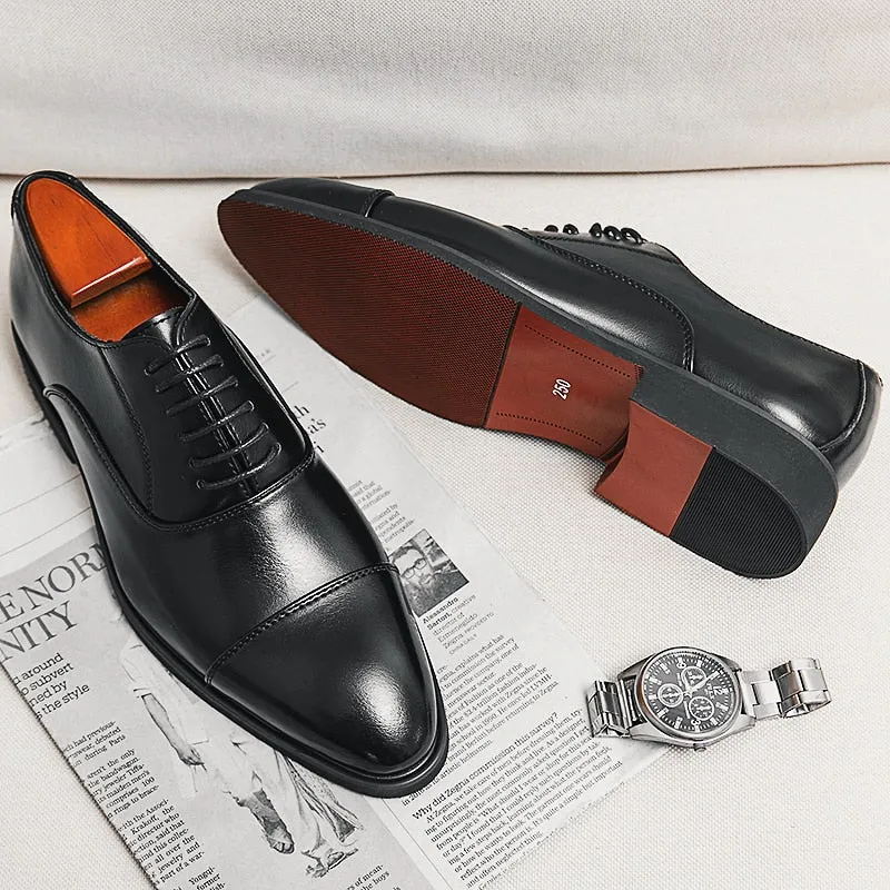 Red Sole Men Shoes Black/Brown Oxfords