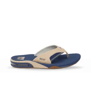 Reef Men's Fanning Flip Flops - Tan/Navy/Tan