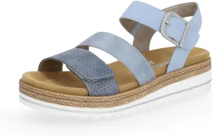 Remonte Women Strappy Sandals D0Q55 Womens Sandals Loose Sole, Blue 12, 6 AU