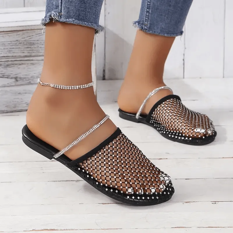 Rhinestone Embellished Sandals