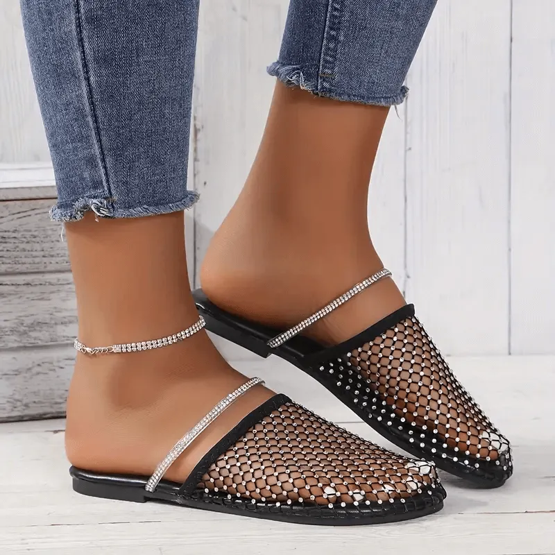 Rhinestone Embellished Sandals