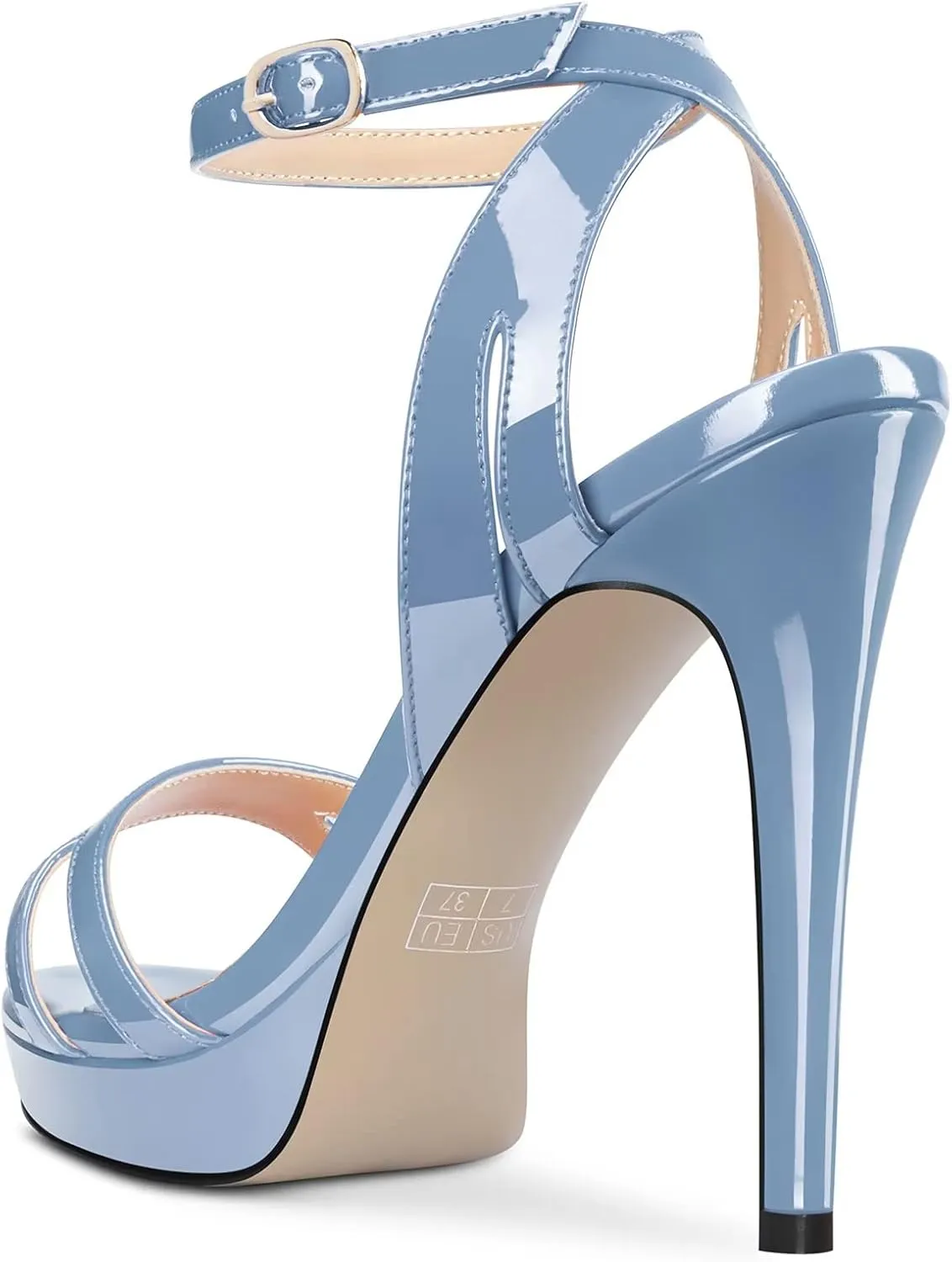 Saekcted Women Stiletto High Platform Heel Peep Open Toe Sandals Ankle Strap Buckle Casual Cute Shoes