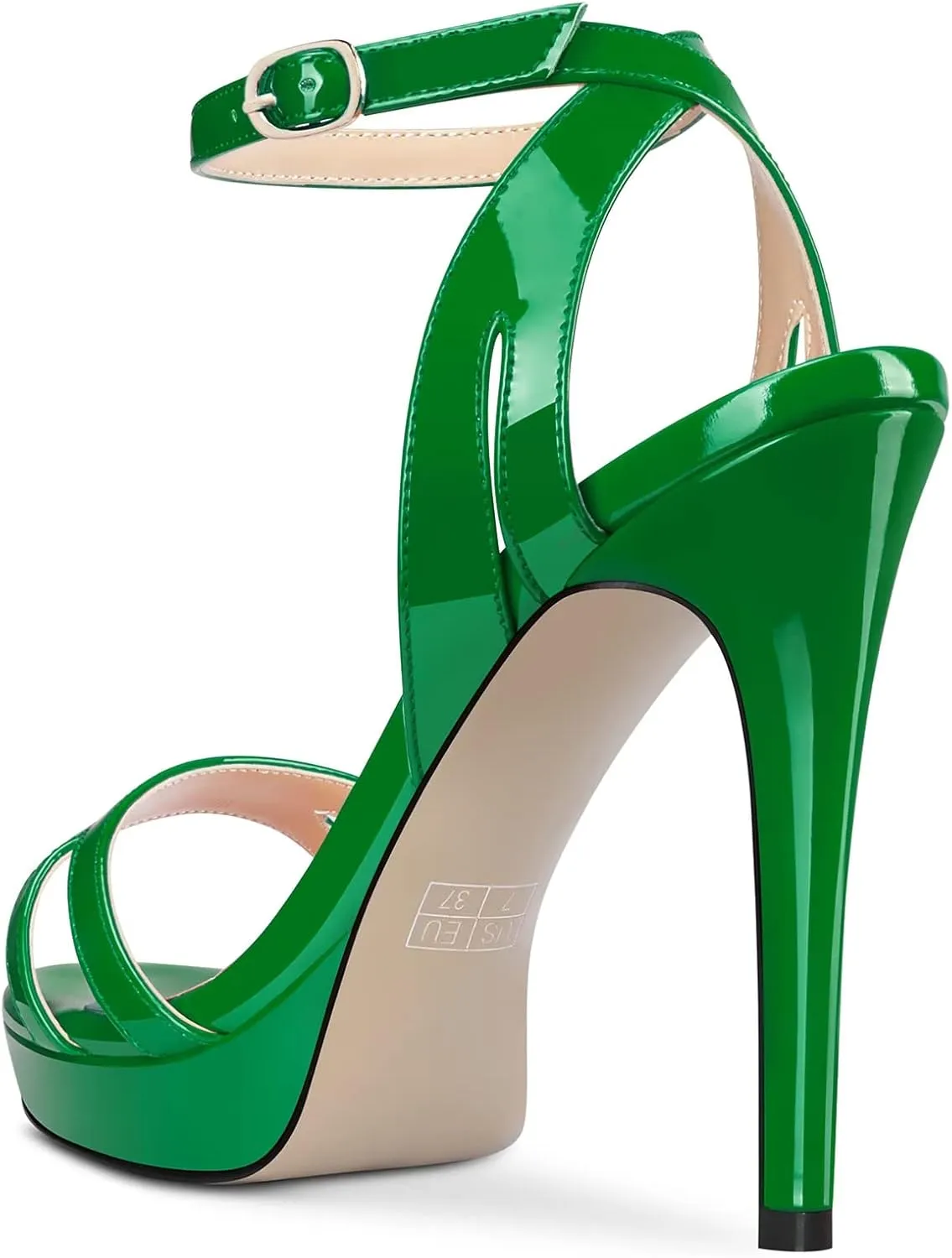 Saekcted Women Stiletto High Platform Heel Peep Open Toe Sandals Ankle Strap Buckle Casual Cute Shoes