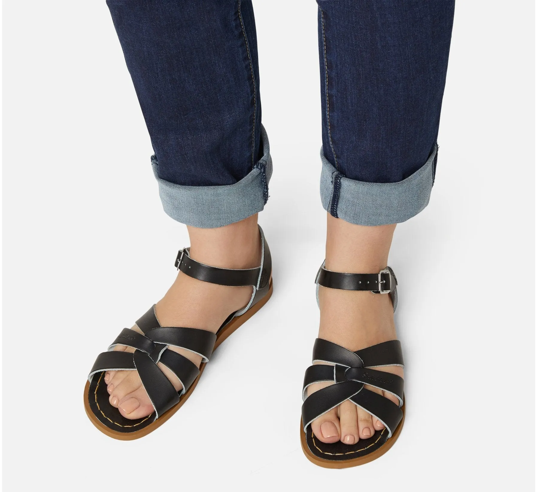Saltwater Original Sandals in Black : Youth 3 to Women’s 11