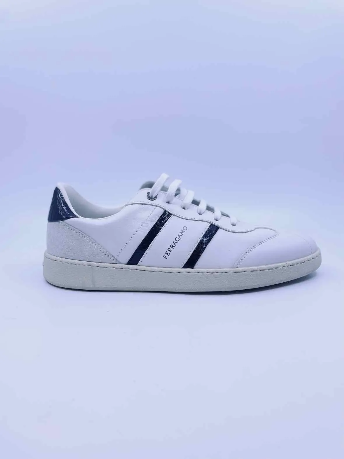 SALVATORE FERRAGAMO Size 9.5 White Men's Sneakers