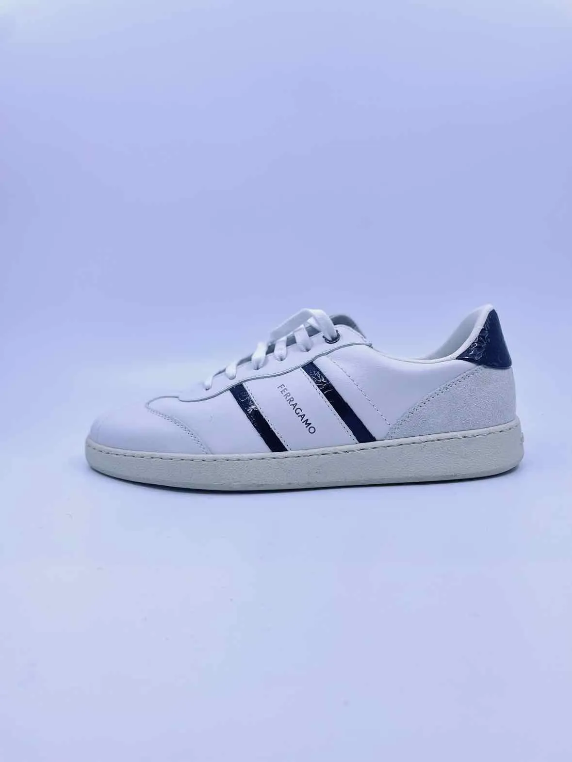 SALVATORE FERRAGAMO Size 9.5 White Men's Sneakers