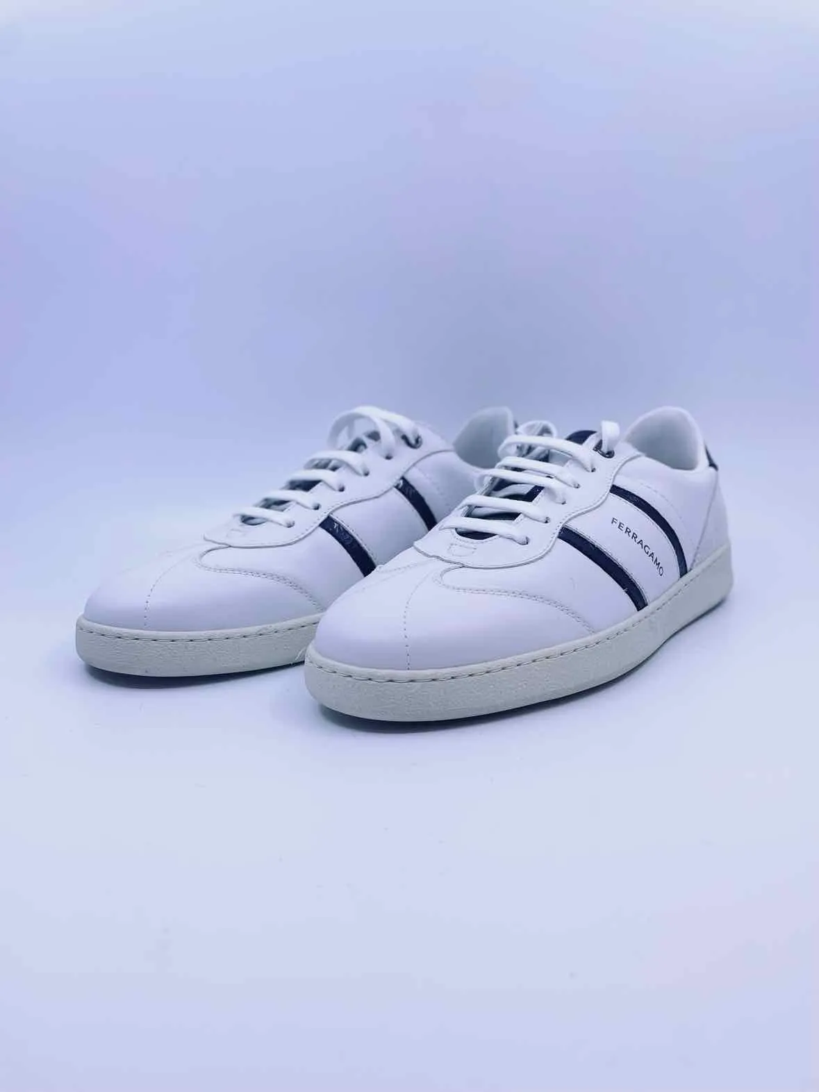SALVATORE FERRAGAMO Size 9.5 White Men's Sneakers
