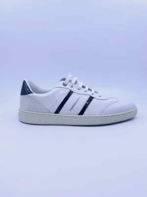 SALVATORE FERRAGAMO Size 9.5 White Men's Sneakers