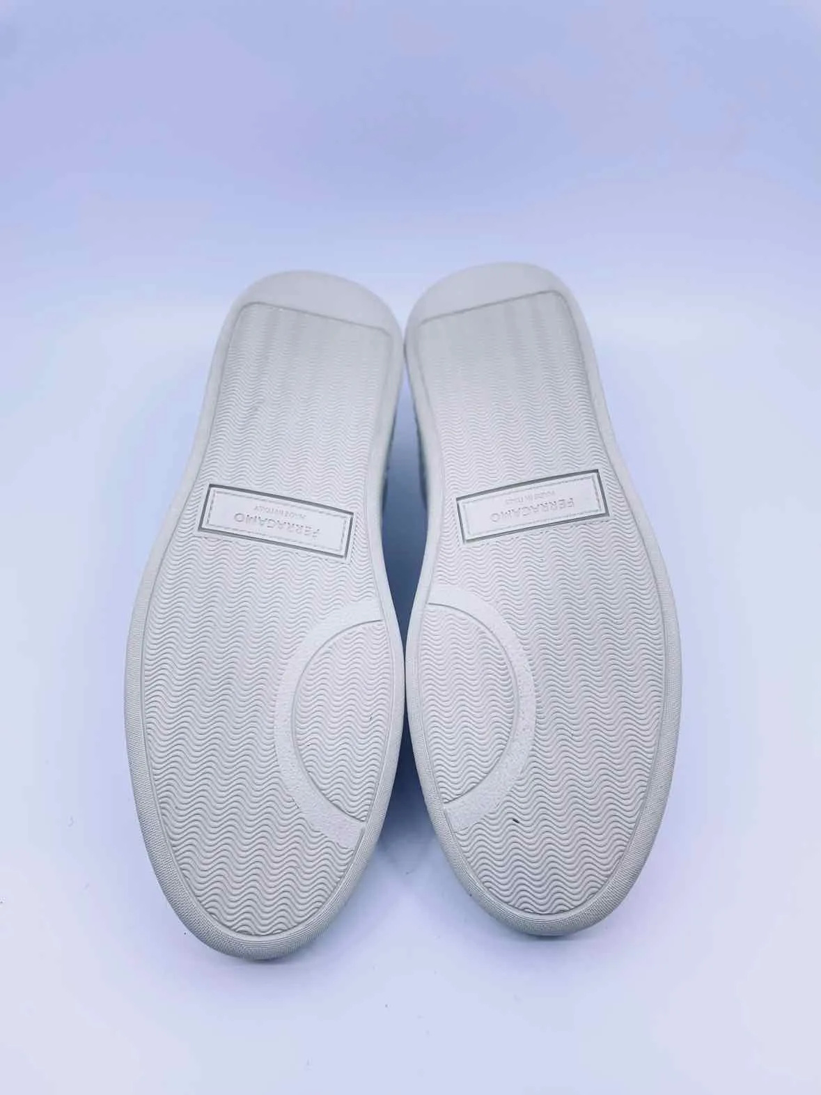 SALVATORE FERRAGAMO Size 9.5 White Men's Sneakers