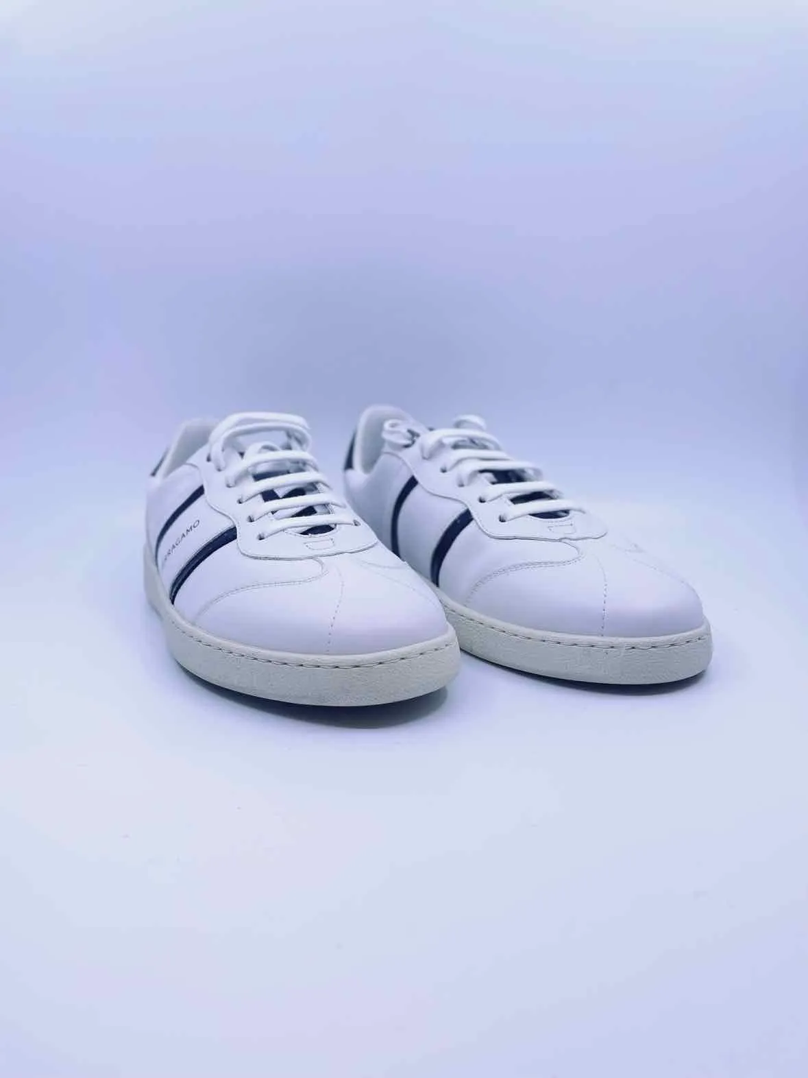 SALVATORE FERRAGAMO Size 9.5 White Men's Sneakers