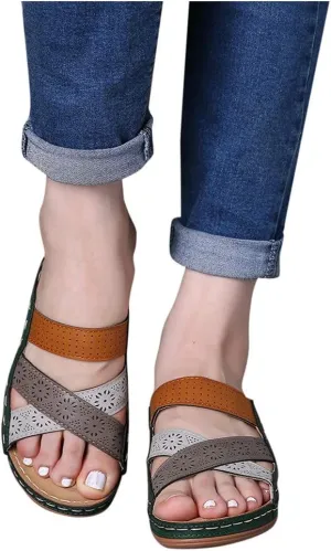 Sandals for Women Dressy Summer Women's Bohemia Dressy Summer Sandals Flat Gladiator Sandals Open Toe Dress Shoes