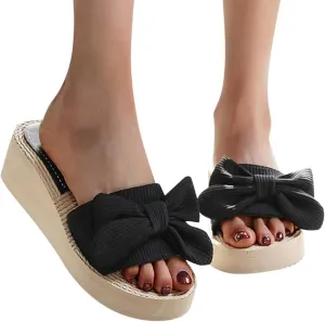 Sandals for Women Wide Width, Women's Espadrille Platform Wedge Heel Peep Toe Sandal Casual Summer Fashion Slippers