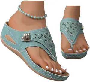 Sandals Women Dressy Summer Flat Cute Casual Beach Shoes Comfortable Orthopedic Slippers Orthotic Thong Flip Flops