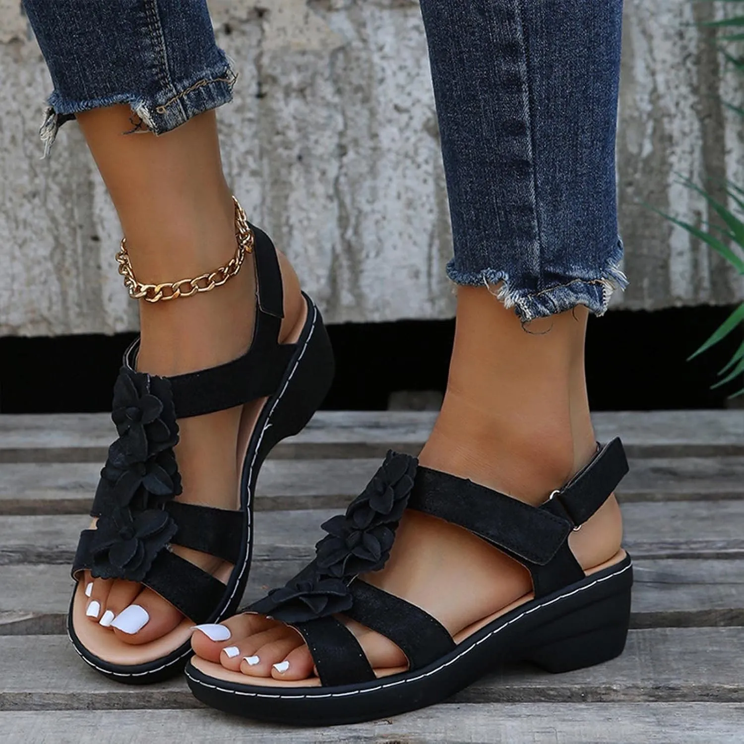 Sandals Womens Summer Wedge Sandals for Women Dressy Sandals Open Toe Sandal Women Platform Boho Beach Shoes Ladies