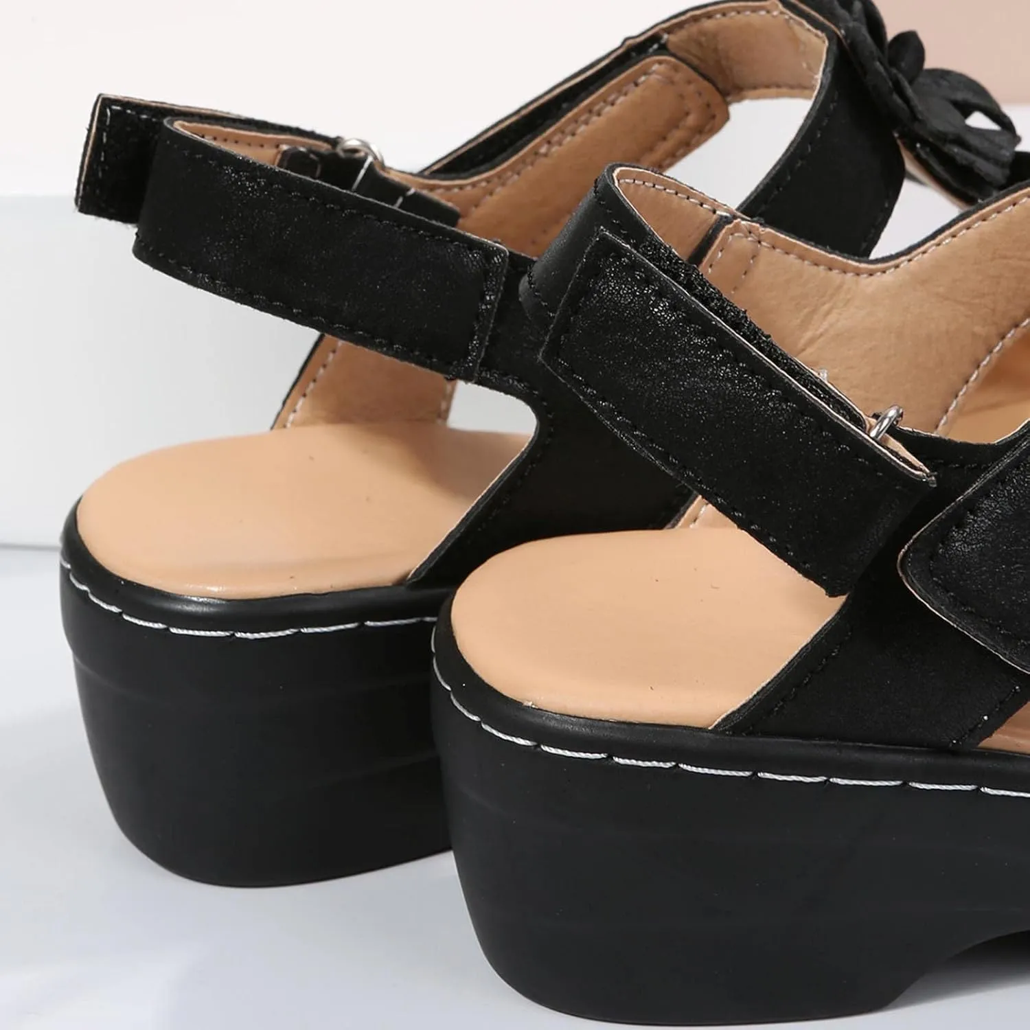 Sandals Womens Summer Wedge Sandals for Women Dressy Sandals Open Toe Sandal Women Platform Boho Beach Shoes Ladies
