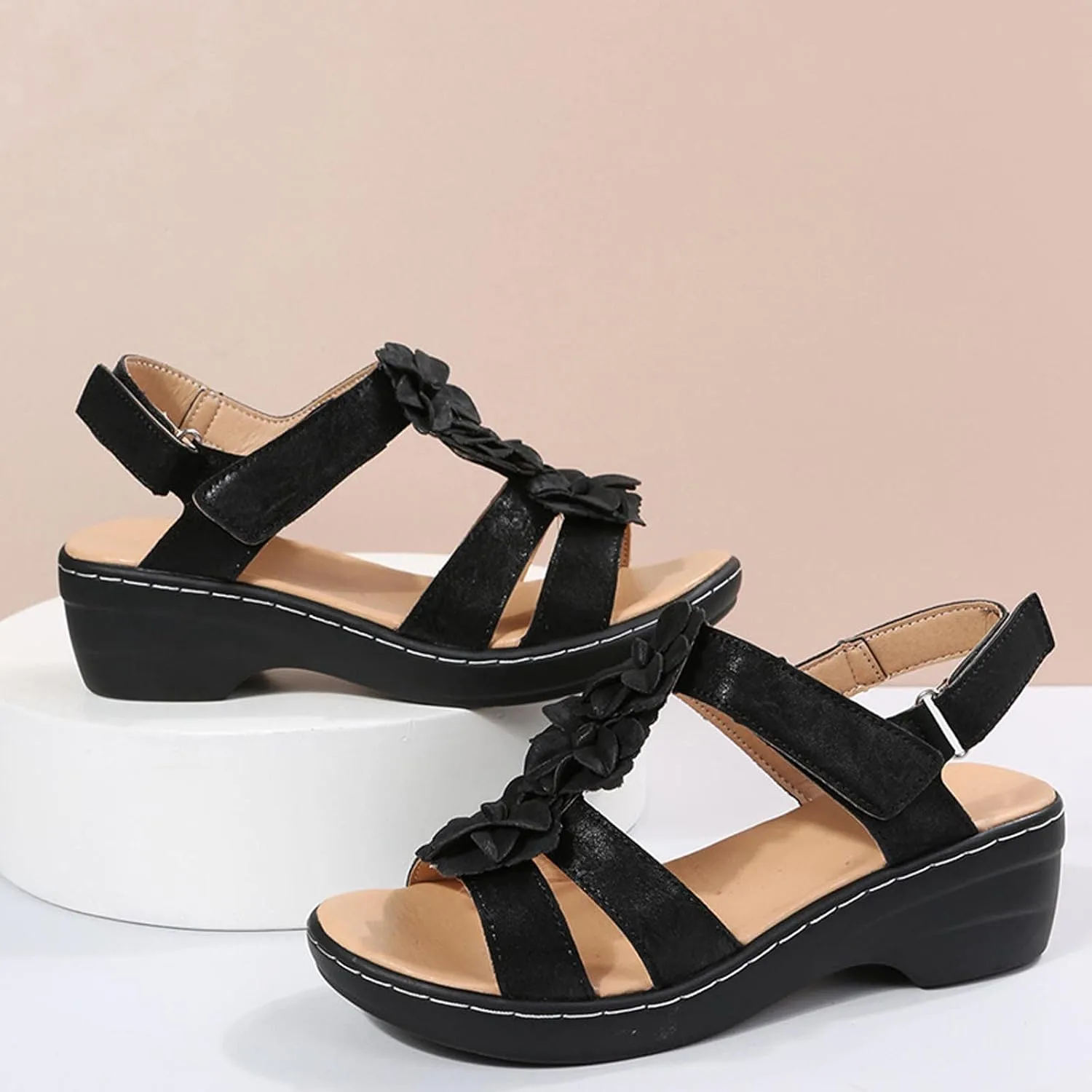 Sandals Womens Summer Wedge Sandals for Women Dressy Sandals Open Toe Sandal Women Platform Boho Beach Shoes Ladies