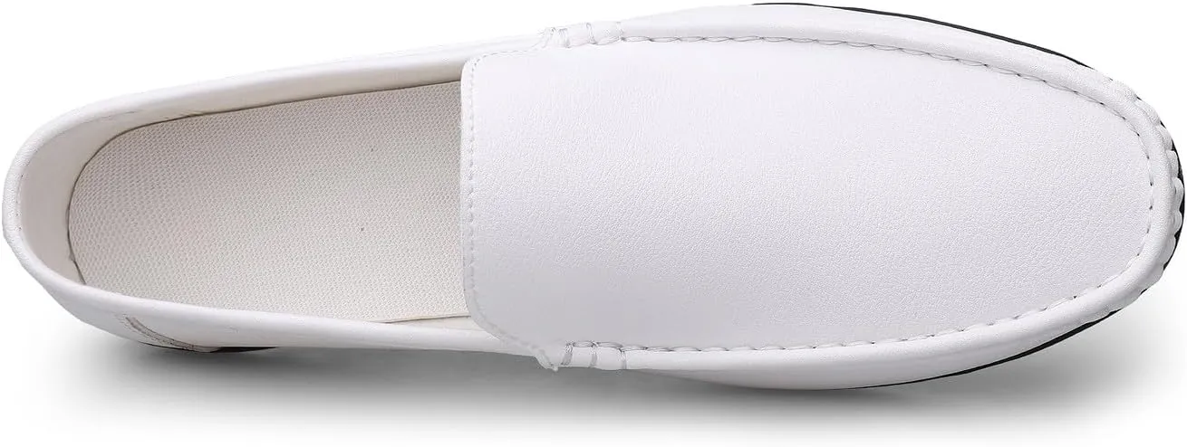 Santimon Men's Loafers Flat Breathable Casual Shoes Handmade Slip On Driving Shoes Fashion Business Moccasin Shoes