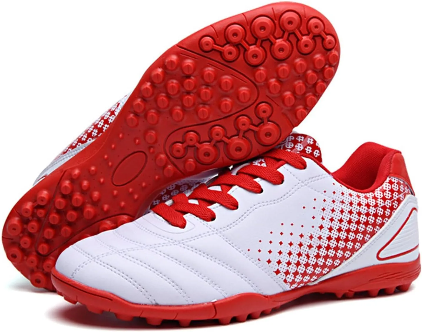 School Shoes for Girls Kids Youth Football Cleats Training Shoes Boys Girls Soccer Cleats Lace Up Cleats(Little Kid/Big