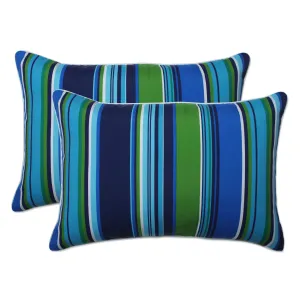 Sea Island Blue Over-Sized Rectangular Throw Pillow (Set Of 2)