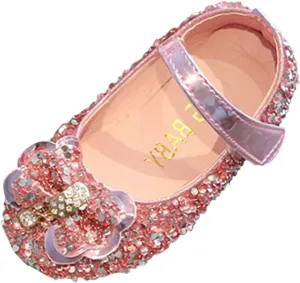 sfdgfhyf Children Home Foot Warmer Children Shoes Fashion Band Diamond Flat Bottom Princess Shoes Fashion Bow Princess
