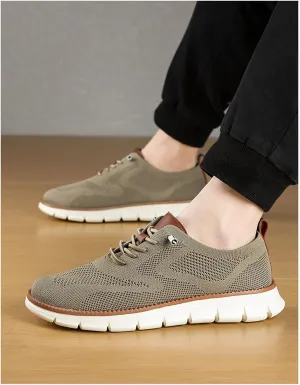 Shoes for Men Mens Casual Dress Oxfords Business Mesh Walking Shoes Tennis Comfortable Sneakers Slip On Boat Shoes Lightweight Soft Sole & Breathable Fashion Sneakers