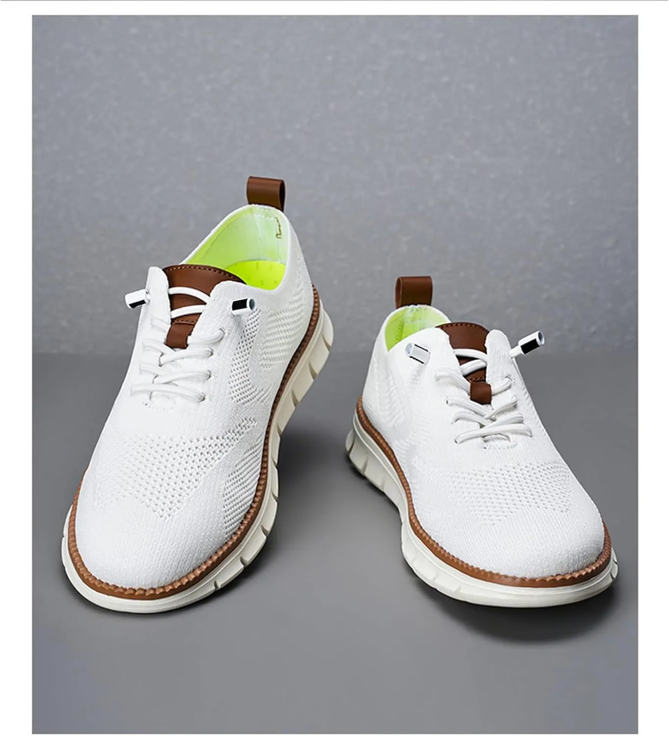 Shoes for Men Mens Casual Dress Oxfords Business Mesh Walking Shoes Tennis Comfortable Sneakers Slip On Boat Shoes Lightweight Soft Sole & Breathable Fashion Sneakers