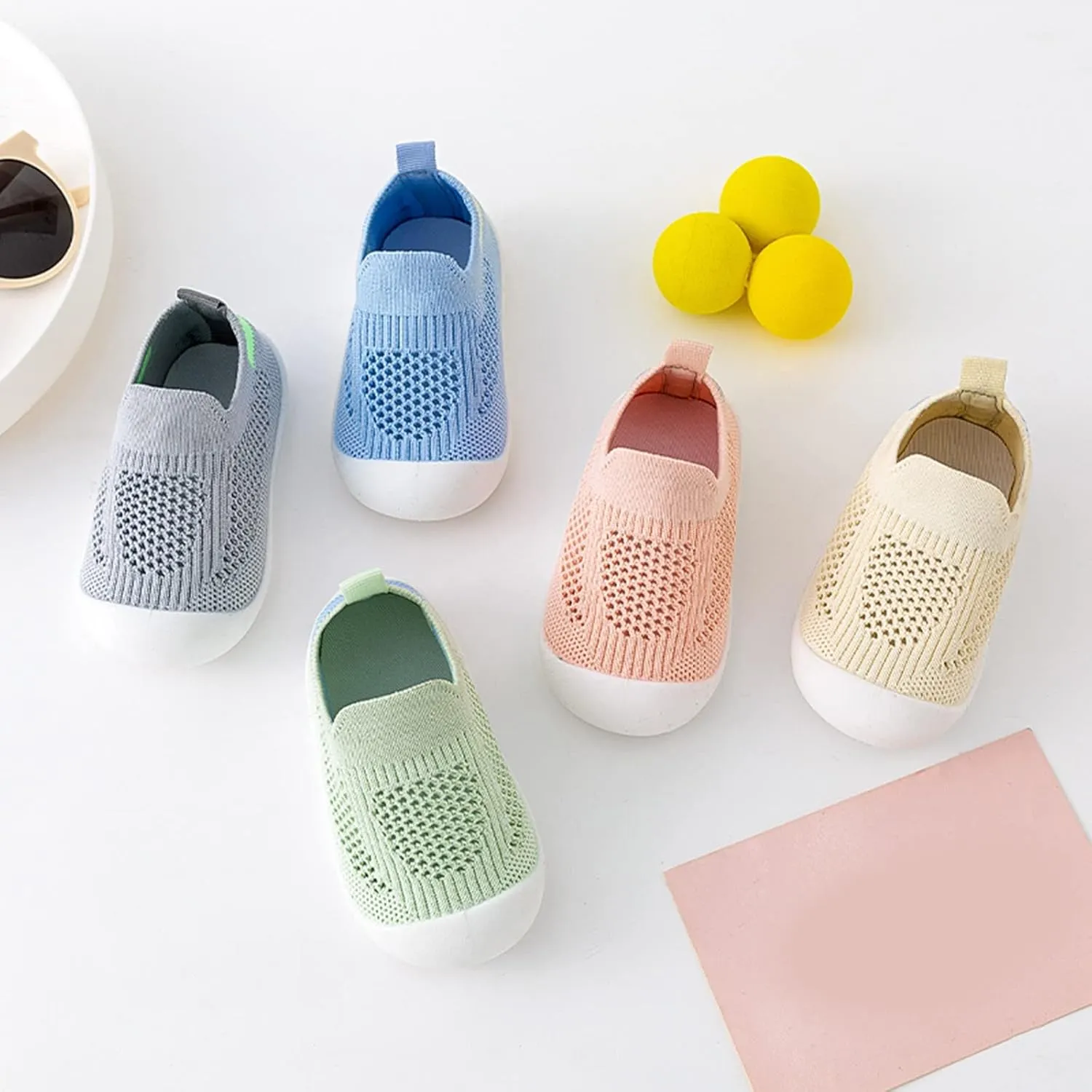 Shoes for Teen Girls Infant Toddler Shoes Hollow Out Breathable Socks Shoes Soft Sole Non Slip Wear (Grey, 12-18 Months)