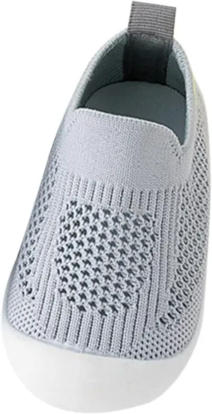 Shoes for Teen Girls Infant Toddler Shoes Hollow Out Breathable Socks Shoes Soft Sole Non Slip Wear (Grey, 12-18 Months)