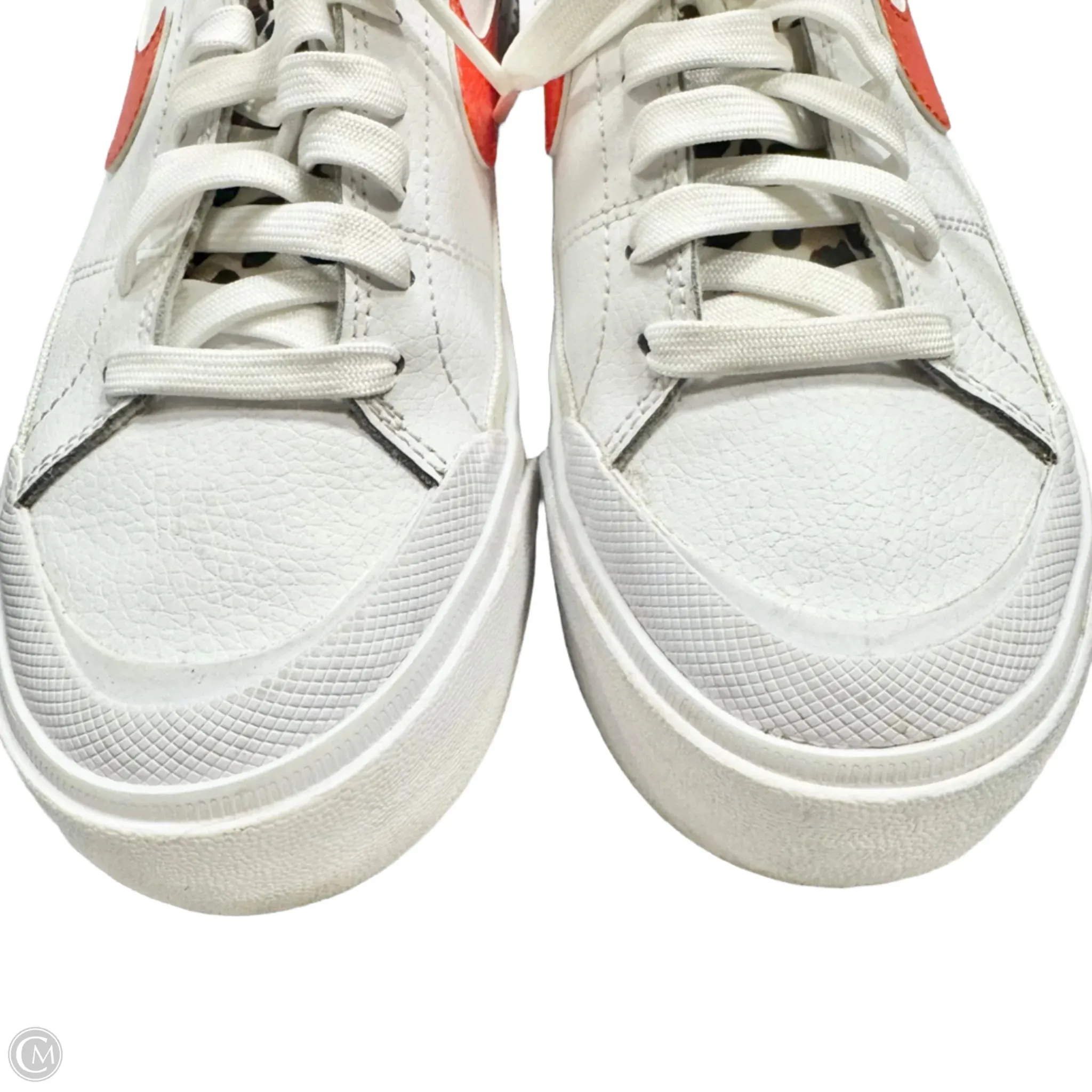 Shoes Sneakers By Nike In Orange & White, Size: 6.5