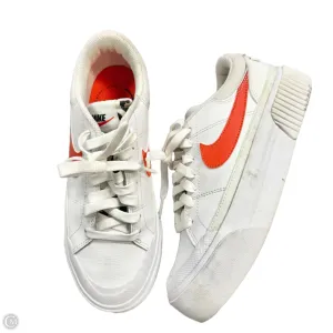 Shoes Sneakers By Nike In Orange & White, Size: 6.5