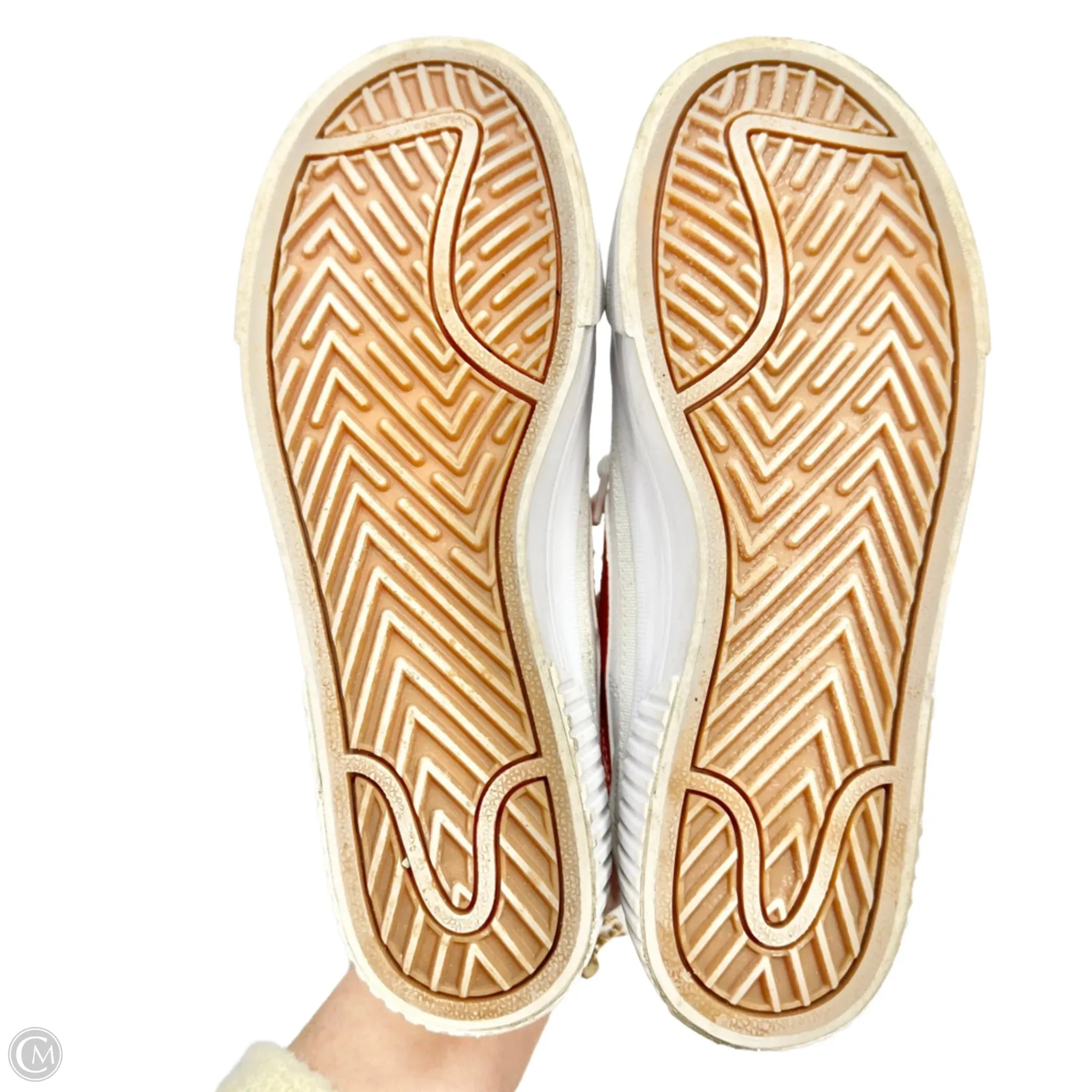 Shoes Sneakers By Nike In Orange & White, Size: 6.5