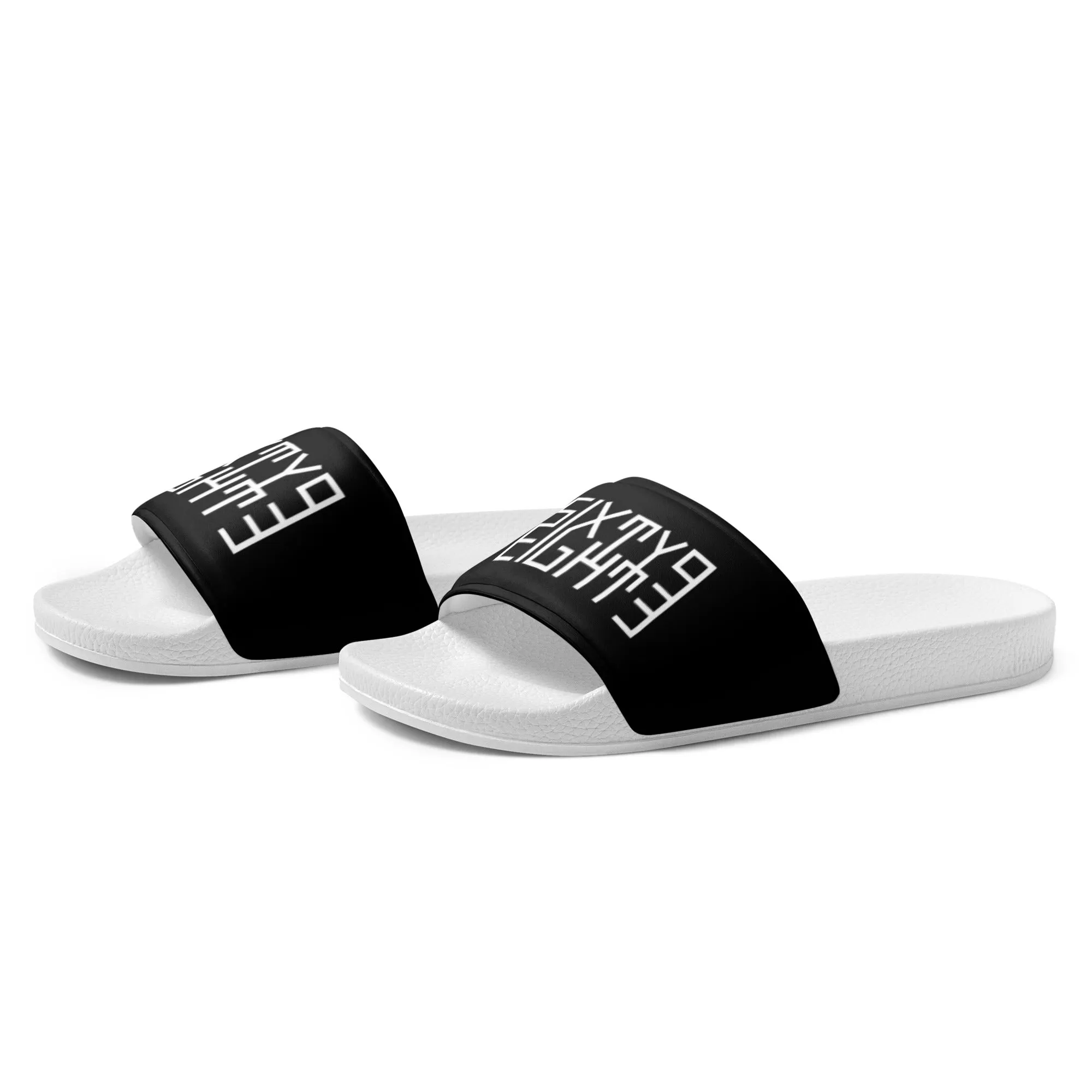 Sixty Eight 93 Logo White & Black Women’s Slides