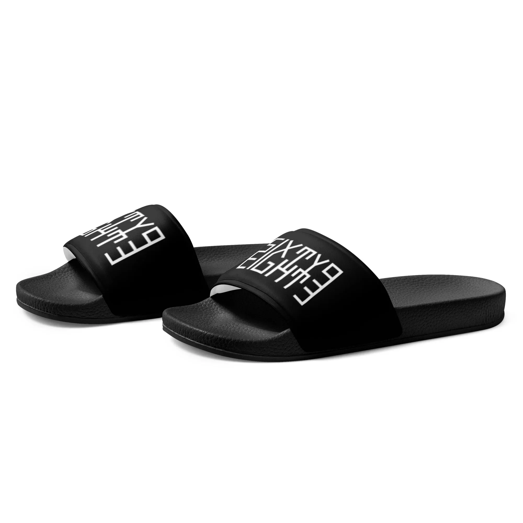 Sixty Eight 93 Logo White & Black Women’s Slides