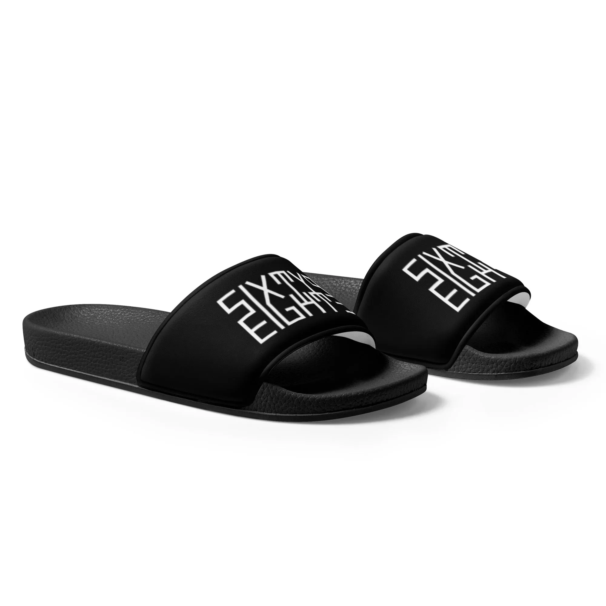 Sixty Eight 93 Logo White & Black Women’s Slides