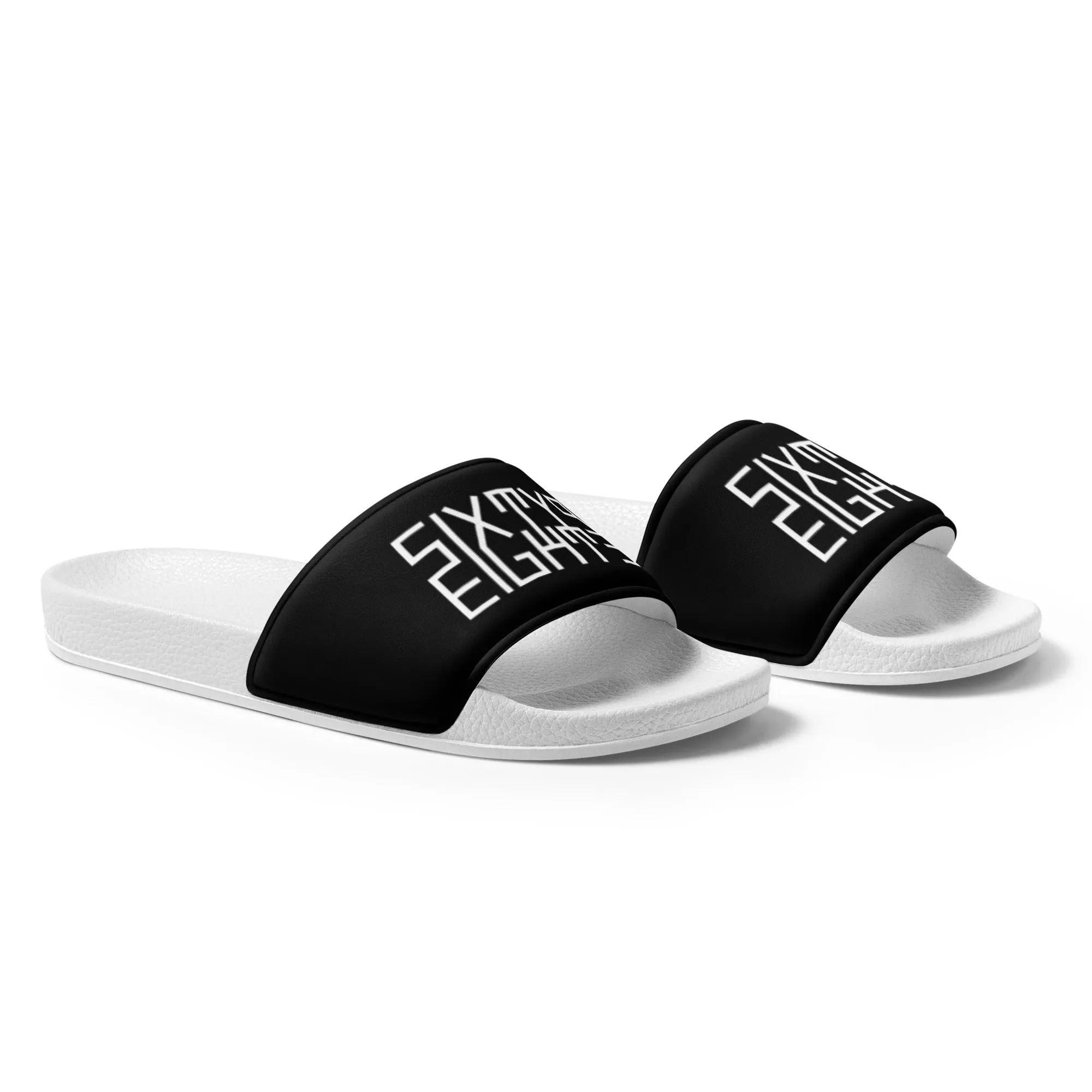 Sixty Eight 93 Logo White & Black Women’s Slides