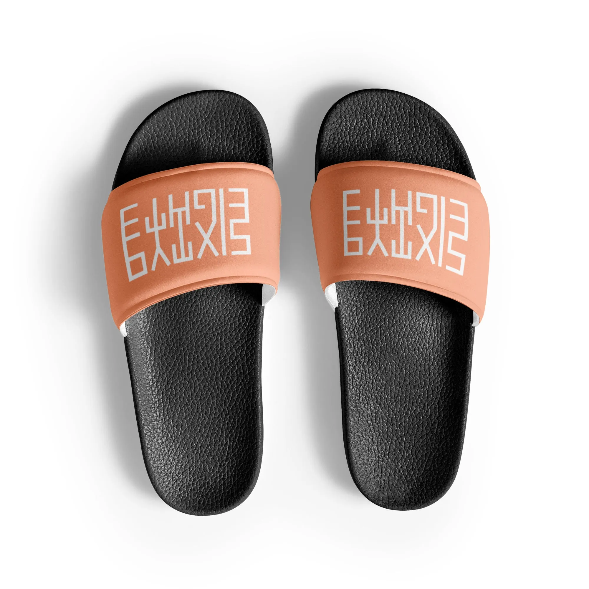 Sixty Eight 93 Logo White & Peach Women's Slides