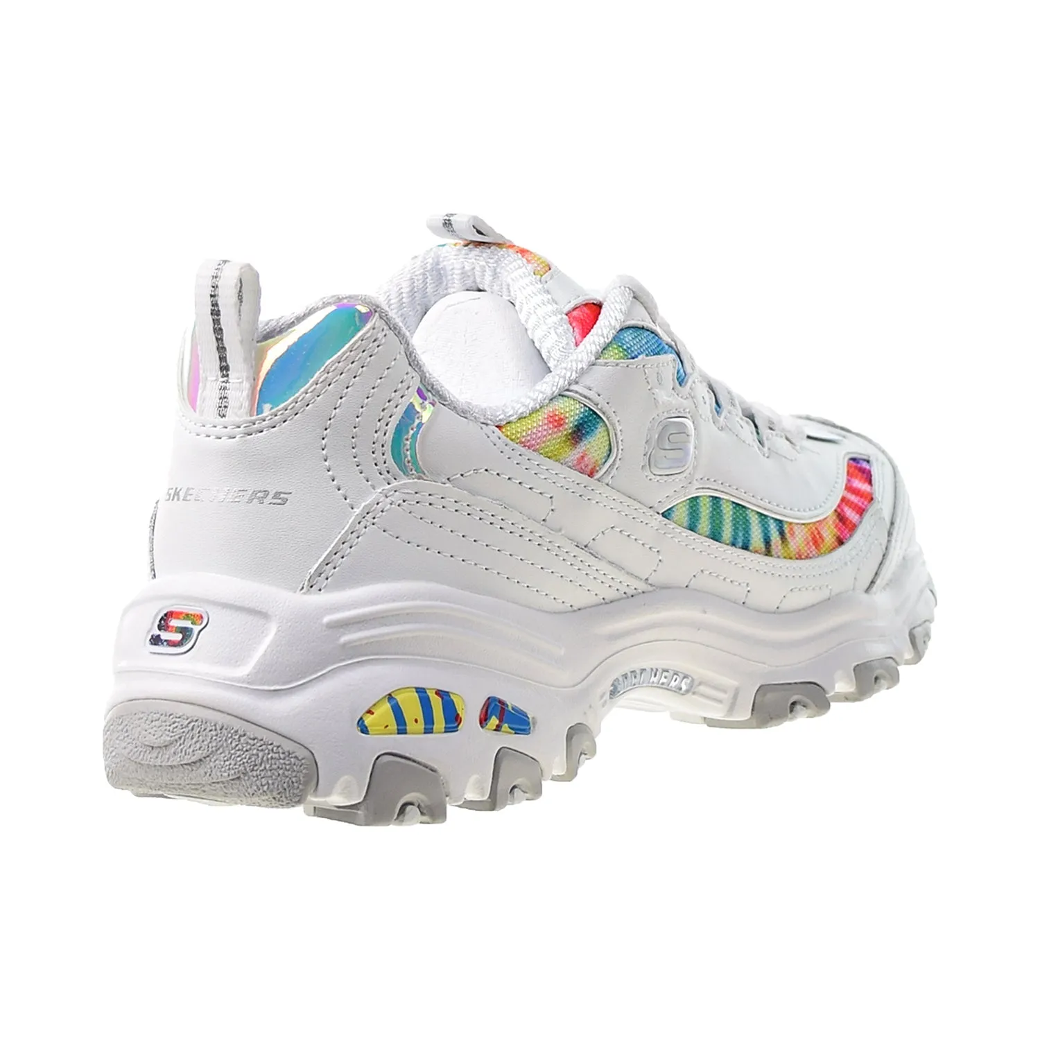 Skechers D'Lites-Summer Fiesta Women's Shoes White-Multi