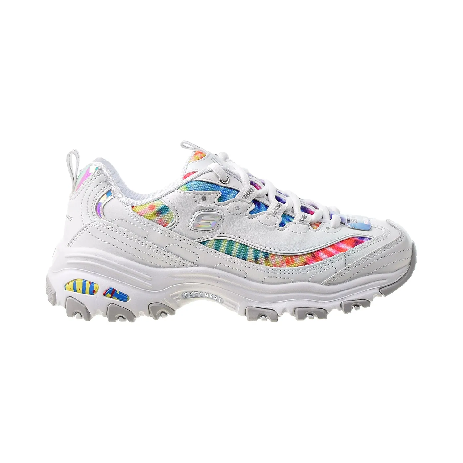 Skechers D'Lites-Summer Fiesta Women's Shoes White-Multi